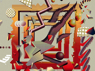 — The Prism abstract classic colors design experimental graphic illustration old polygon print retro shapes