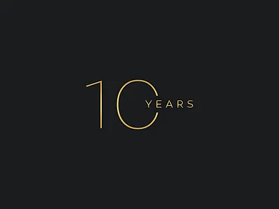 10 Years Anniversary 10 anniversary awards dark gold golden minimal ten years