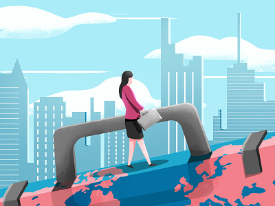 Expansion Mujeres Final editorial flat illustration woman