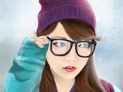 Yuki character design girl winter young