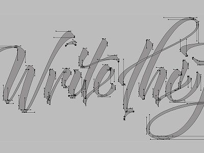 Write the future brush bézier calligraphy curves lettering logo logotype type typeface typography