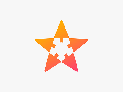 Logo concept arrow logo logo design mouse pointer pointer star