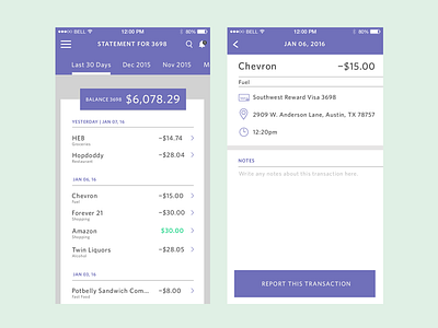 Bank Statement app bank bank statement challenge expenses iphone mobile ui ux