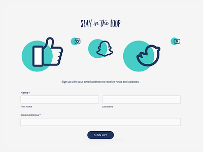 Stay in the Loop facebook icons instagram loop media newsletter social twitter