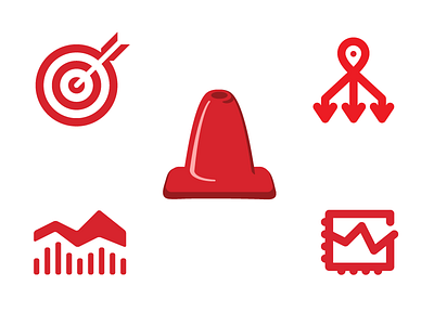 Finance App Icons chart options traffic cone