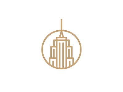 Nyc city empire state icon landmark logo new york nyc