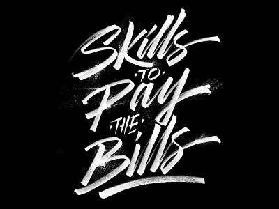 B-Boys in the house beastie boys brushpen handlettering lettering letters pay the bills skills type