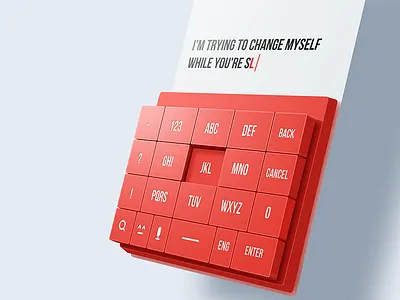 I need a better feel for the keyboard. 09 beijing china design input keyboard red ui white