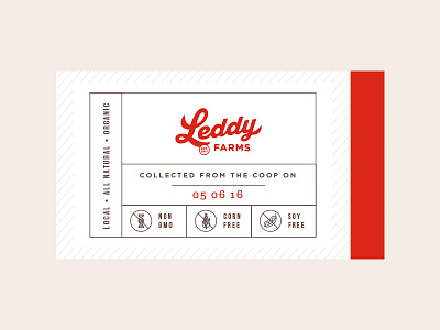 Leddy Farms Tag chickens eggs farm food label organic tag