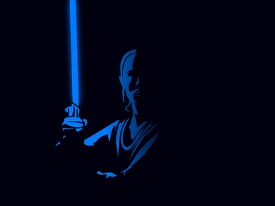 Han Solo Can't Save You force awakens illustration kylo ren lightsaber rey silhouette star wars