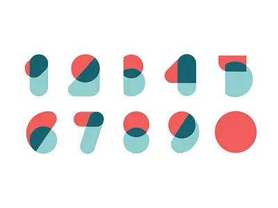 Numbers WIP numbers overlap overlay transparent tricolor