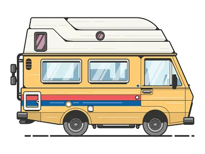 Adventure Van adventure camper camping illustration poler rv van