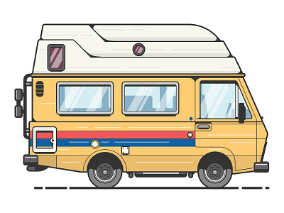 Adventure Van adventure camper camping illustration poler rv van