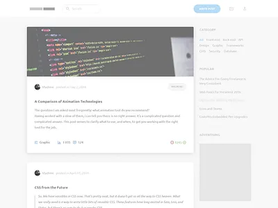 Blog theme for mycode.pro blog light mycode post shadow template theme