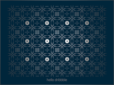 Hello Dribbble! debut pattern design