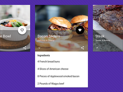 #dailyui #040 - Recipe Card Grids daily ui dailymaterial dailyui food ingredients material material ui materialui recipe review