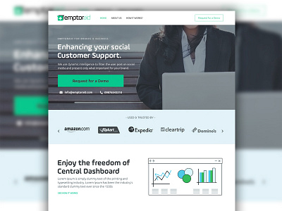 EmptorAid application design illustration responsive web