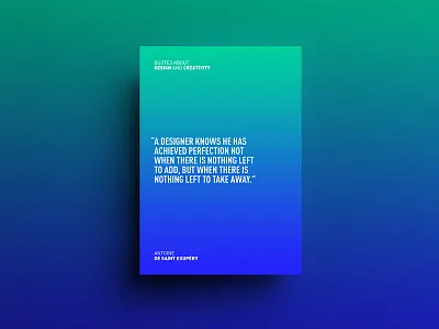 Design and Creativity Quotes colors design gradient minimal poster posters quotes shades visual web