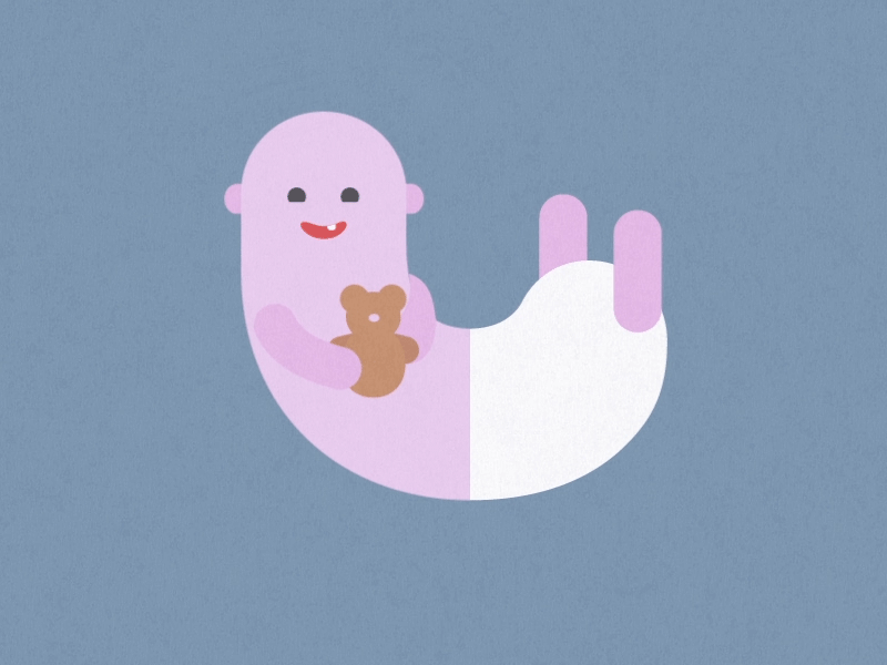 Fridulf baby clouds ears falling infant newborn sky teddybear u
