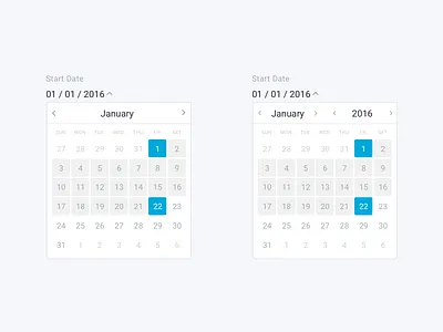 Data Picker blue button components dashboard drop shadow flat interface price table styleguide ui