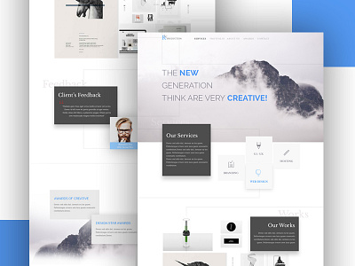 Agency Landing Page agency clean concept design home landing one page ui ux web website