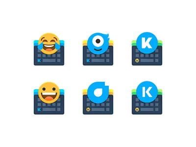 Concept app flow icon keyboard kika material mind