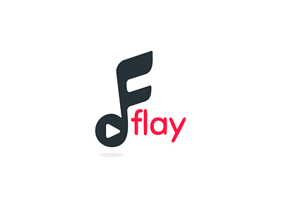 Flay f flay flayer letter logo music play player