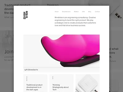 Mindtribe Website adobe engineering lyft mindtribe products prototyping square technology