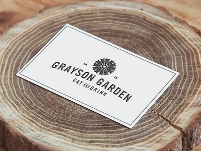 Grayson Garden Logo unused 3 branding design flower food icon logo mockup utensils