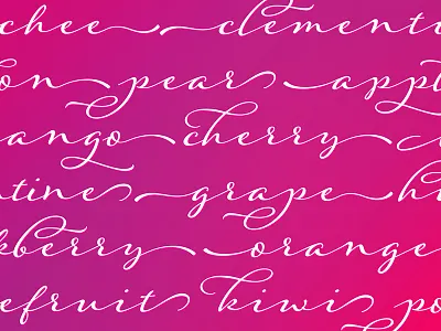 Adorn Garland Smooth calligraphy font lettering script type typography