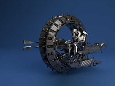 Wheel Bike 3d c4d cinema 4d clone wars general grievous lizardfei modeling rendering star wars wheel bike