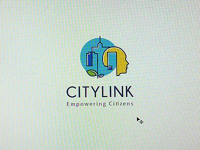 Citylink - Working Shot blue brand city life logo portal symbol