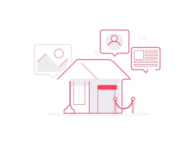 House hotel house icon illustration minimal