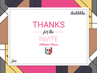 Hello Dribbble dribbble geometric hello post thanks