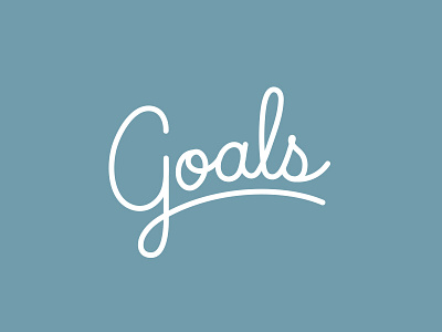 Goals g handlettered hunter oden lettering lockup monoline script