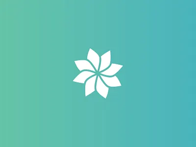 New identity brand data flower geometric gradient identity logo mark tech