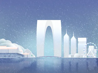 Suzhou Snow illustration purple snow suzhou xy