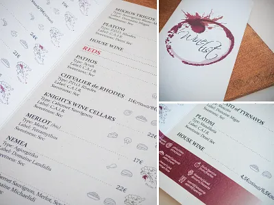 Wine List design illustration list print rustico sakellis typographyleontios wine