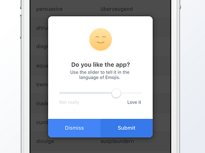 Rating modal emoji modal overlay popup rating