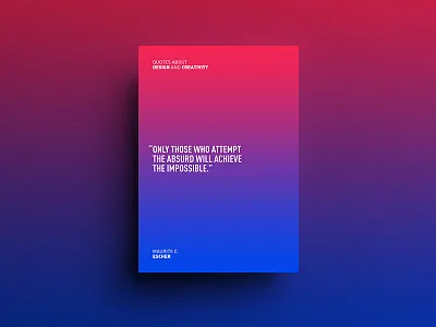 Design and Creativity Quotes colors design gradient minimal poster posters quotes shades visual web