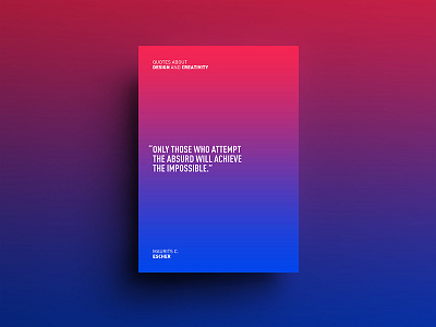 Design and Creativity Quotes colors design gradient minimal poster posters quotes shades visual web