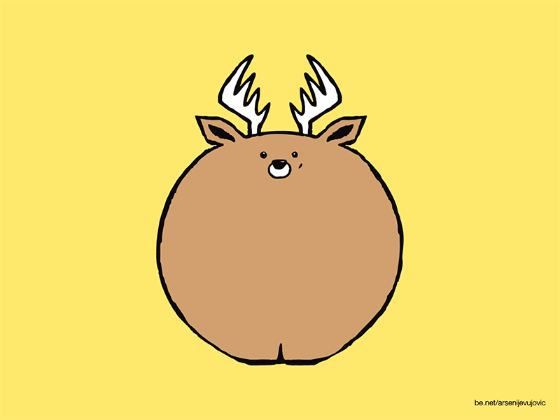 Animals - 02 - Deer animal animals animation characterdesign graphic graphicdesign illustration illustrations motion motiongraphics stylisation