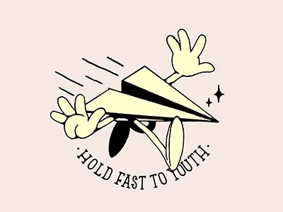 Benny Gold tribute benny gold character design hand lettering paper plane