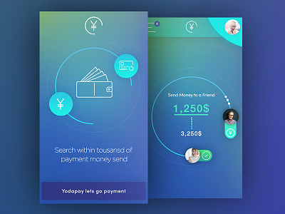 Yodapay app apple china color ios logo money payment send ui ux yen