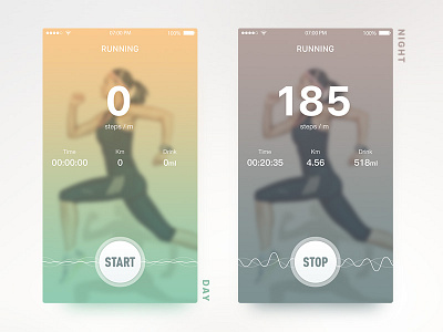 Running and Drinking app drink ios running ui water