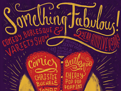 Something Fabulous comedy fabulous illustration lettering photoshop poster something typography