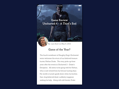 DailyUI - #035 - Blog Post 035 blog dailyui review uncharted