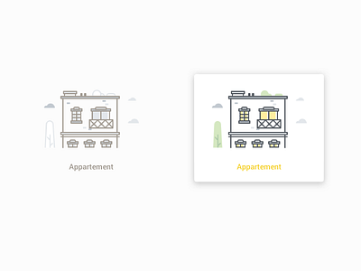 Flat choice apartment flat icon illustration picto pictogram