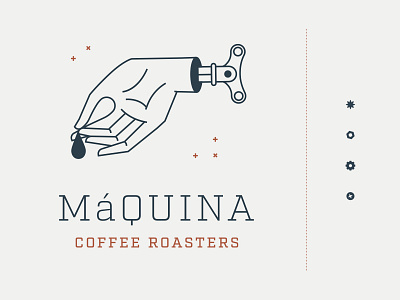 Máquina Coffee coffee drip hand logo machine