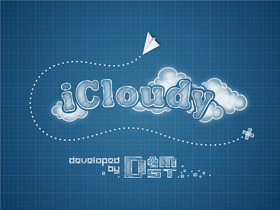 Icloudy Splash Screen cloud game illustration paper plane path splash vector